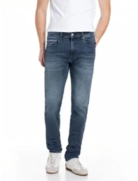 Mens Medium Blue Grover Straight Jean - Male - Navy - W38 L34 - Replay - FashionsVida