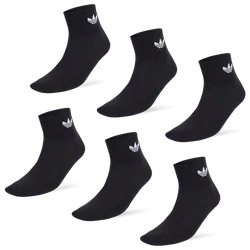 Mid Ankle 6 Pairs Unisex Socks - Black - Size - Black - Size: 6.5-8