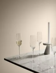 Set of 4 Textured Champagne Flutes