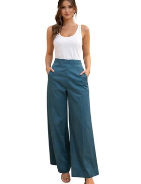PANTALONE Donna A GAMBA LARGA