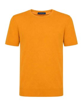 T-Shirt In Dry Cotton Senape