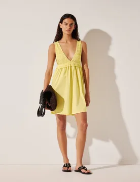 Vestido corto frunces de mujer - Easy Wear - FashionsVida