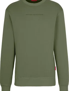 Pull en coton - Casual Sweater Khaki en Coton - Taille L - Kaki - Van Deer - FashionsVida