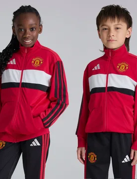 Manchester United x Kids DNA Tracksuit Red 9-10Y - Adidas - FashionsVida