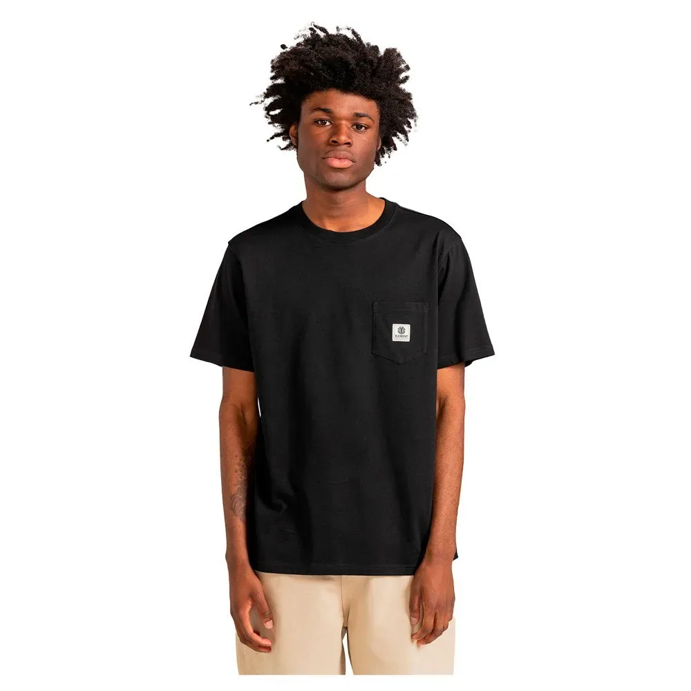Maglietta A Maniche Corte Basic Pkt Lbl Flint Black S - Element - FashionsVida