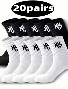 Par de Calcetines Deportivos para Hombres, Calcetines Deportivos para Hombres - Calcetines para Correr, Gimnasio, Baloncesto (El Patrón de los Calcet - Shein - FashionsVida