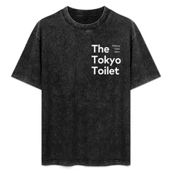 The Tokyo Toilet / black background T-Shirt Casual Minimalist Short Sleeve Top