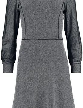 Rockabilly Kurzes Kleid - Cottage Girl Dress - XS bis XL - für Damen - Größe XL - schwarz/grau - Frauen - female - Vive Maria - FashionsVida