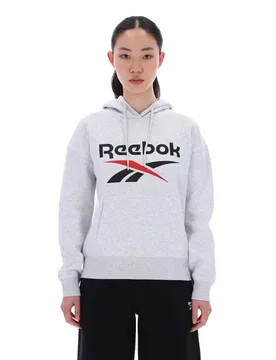 Classics Felpa Con Cappuccio Marlowe 2 Col Logo Oversized Silver Marl S - Reebok - FashionsVida