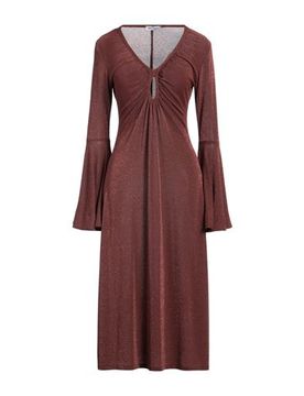 Vestido midi Mujer Marrón M Mujer