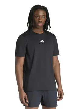 Padel Category Graphic Short Sleeve T-shirt Black M - Adidas - FashionsVida