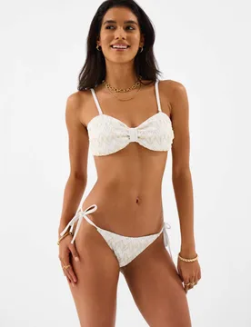 Tie Side High Leg Bikini Bottoms White female - Accessorize - FashionsVida