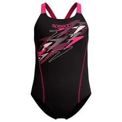 Medley Logo Medalist Swimsuit Anthracite / Margarita Pink 15-16 Years Girls
