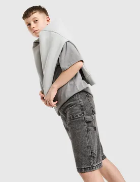 Pantaloncino Denim Tibor Junior - Nero, nero nero Bambino taglia 13-15Y - Supply & Demand - FashionsVida