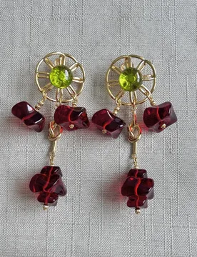 Exaggerate Fashion Retro Presence Heavy Industry Windmill Shape Red Resin Large Earrings Ear Clip Performance Decoration Earring - Aliexpress - FashionsVida