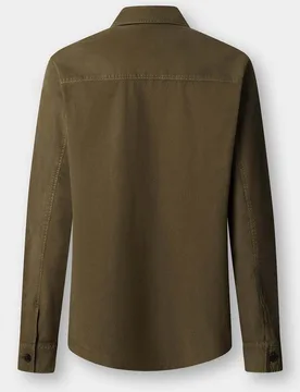Sobrecamisa de hombre de sarga de algodón - Hackett - FashionsVida