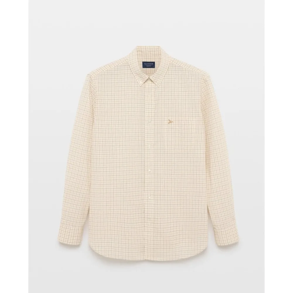 Camisa de hombre popelín de cuadros slim fit - Lloyd's - FashionsVida