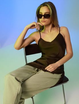 Jeans jogger balloon con effetto lavato e lyocell - verde