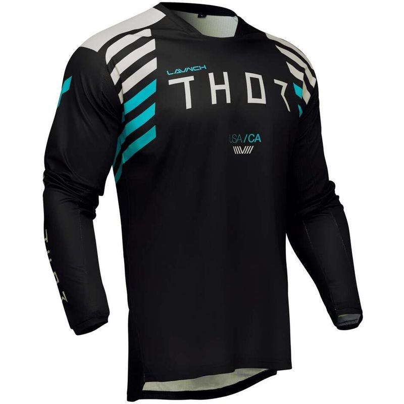 Maglia Moto Cross LAUNCHMODE ZONE Nero Bianco taglia L