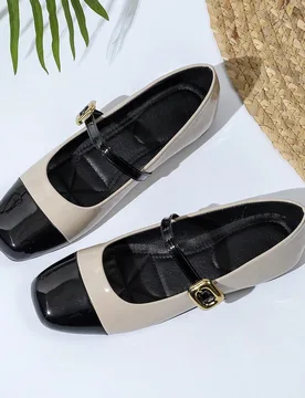 Zapatos Mary Jane Vintage con Hebilla Tipo Granny Talla Grande Zapatos Planos de Uniforme - Shein - FashionsVida