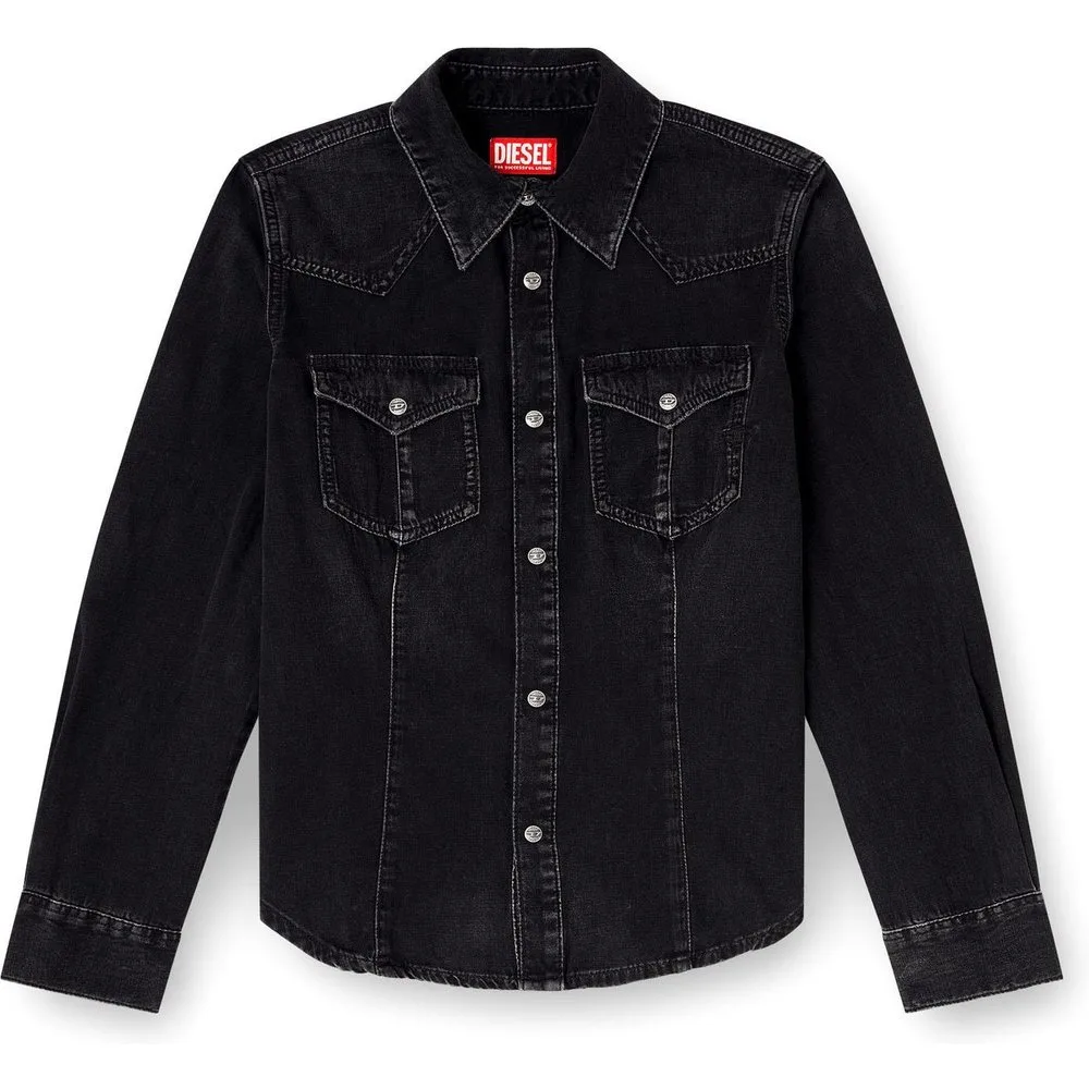 Camisa de mujer denim con bolsillos - Diesel - FashionsVida