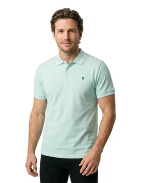 Polo à Manches Courtes Stretch Bleached Aqua XL - Jack & jones - FashionsVida