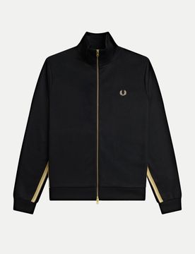 Trainingsjacke mit Streifen Schwarz S