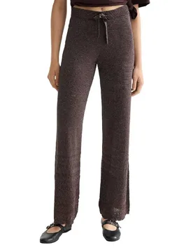 Pantaloni Metallic Pointelle Chocolate Plum Metallic S - Scotch & Soda - FashionsVida