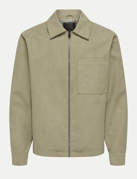 Jacke in Wildleder-Optik Beige XXL
