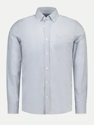 Langarmhemd mit Allover- Print Blau L