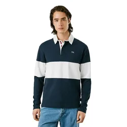 Polo A Maniche Lunghe Ralf Dulwich Blue M