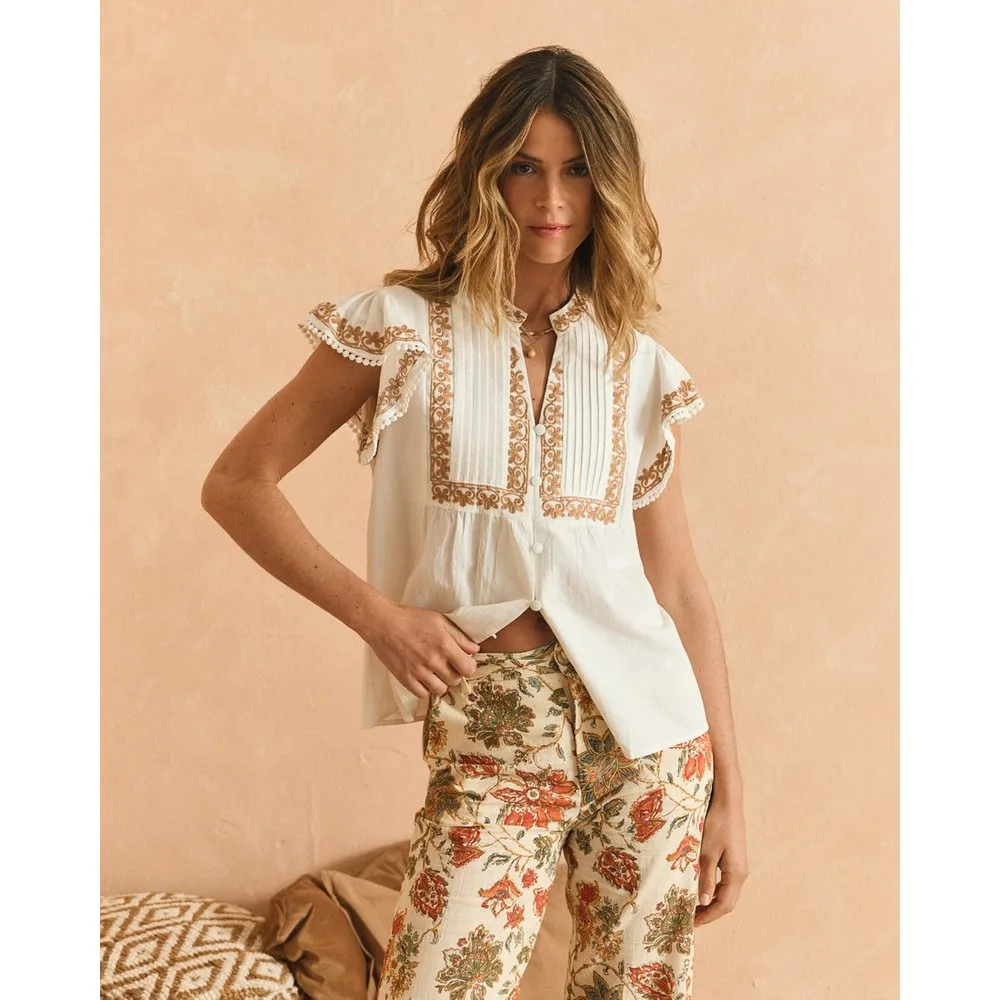 Blusa bordados de mujer - Polin et Moi - FashionsVida