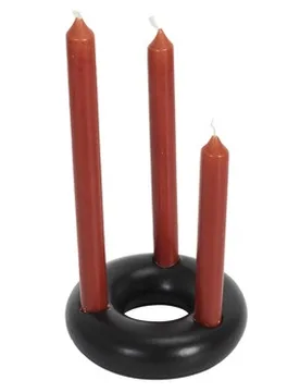 Kerzenhalter, Kerzengläser Support 3 Bougies Noir M24 Einheitsgrösse - The home deco factory - FashionsVida