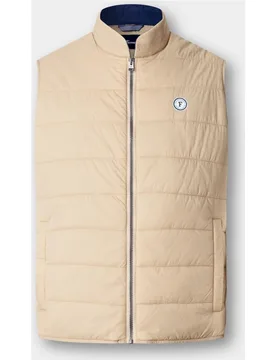 Chaleco ligero acolchado con acabado repelente al agua y forro de cambray - FACONNABLE - FashionsVida