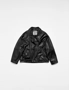 Cazadora de mujer de piel con botones - Bimba y Lola - FashionsVida