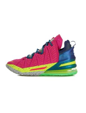Scarpa Alta Uomo Lebron Xviii "los Angeles By Night" Pink Prime/multicolor/blue Void