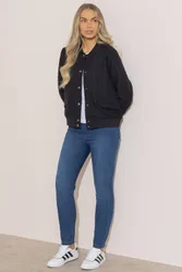 Women's Full Length Pull On Jeggings Pants in Mid Blue Size: 18 - Mid Blue - Size: 18
