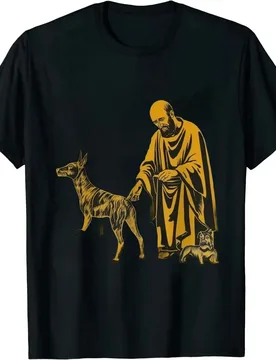Catholicism Gold St. Francis of Assisi Christian Saint T-Shirt 100% Cotton O-Neck Short Sleeve Summer Casual Mens T-shirt - Aliexpress - FashionsVida