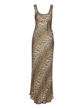 Ganni Vestito con stampa leopardata