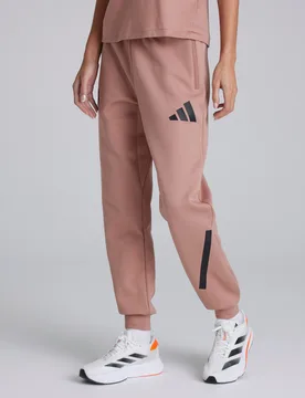Manchester United x Womens Z.N.E. Tracksuit Bottoms Pink L - Adidas - FashionsVida