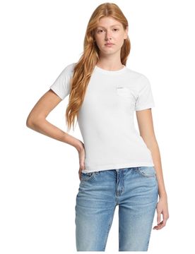 T-shirt bianca con taschino W5RI52 J1314 G011
