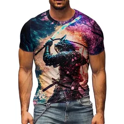 Summer Outdoor Activities, Men's 3D Printed Short-sleeved T-shirts, Soft and Comfortable Fabric, High-quality