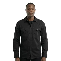 Camicia A Maniche Lunghe Flannel Black S