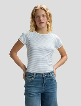 Slim Baby Tee Halogen Stripe Größe XS female - Lee - FashionsVida