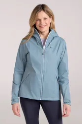 Swerve Womens Packaway Waterproof Jacket - Teal - Teal - Size: 16