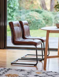 Capri Leather Chair Dark Brown