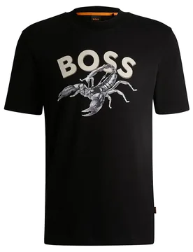 T-shirt à Manches Courtes fish 01 Black L - BOSS - FashionsVida