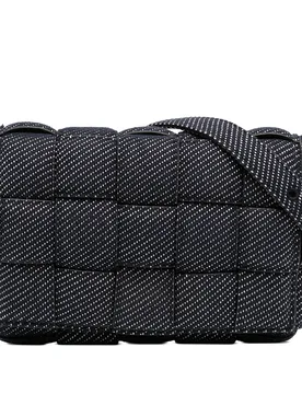 Denim Intrecciato Cassette Padded Crossbody - Bottega Veneta - FashionsVida