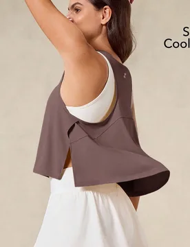 Top deportivo para mujer, camiseta de tirantes, unicolor, para hacer ejercicio, yoga, casual, verano, primavera, tela fresca, bajo fluido, parte super - Shein - FashionsVida