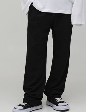 Herren Locker Geschnittene Waffel-Jogginghose Black Größe XS